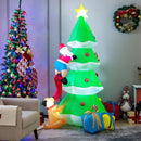 7 Feet Inflatable Christmas Tree with Santa Claus and Dog by LJGDeals