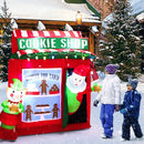 6.3 Feet Inflatable Gingerbread Cookie Shop with Santa Claus by LJGDeals