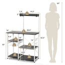 4 Tier Vintage Kitchen Baker's Rack Utility Microwave Stand-Coffee by DirectDeals