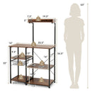 4 Tier Vintage Kitchen Baker's Rack Utility Microwave Stand-Coffee by LJGDeals