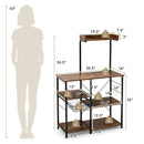 4 Tier Vintage Kitchen Baker's Rack Utility Microwave Stand-Coffee by DirectDeals