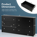 Freestanding 6-Drawer Dresser with Mental Knobs for Bedroom by LJGDeals