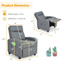 Ergonomic PU Leather Kids Recliner Lounge Sofa for 3-12 Age Group by LJGDeals