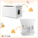 Wooden Cat Litter Box Enclosure with Top Opening Side Table Furniture by LJGDeals