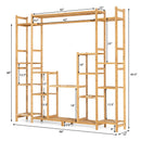 9-Tier Bamboo Plant Stand with Hanging Rack by LJGDeals