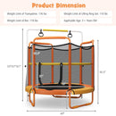 5 Feet Kids 3-in-1 Game Trampoline with Enclosure Net Spring Pad by LJGDeals