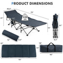 Folding Retractable Travel Camping Cot with Mattress and Carry Bag by LJGDeals