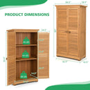 Outdoor Wooden Garden Tool Storage Cabinet-Natural by LJGDeals