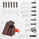 15 Pieces Stainless Steel Knife Set with Ergonomic Handle by LJGDeals
