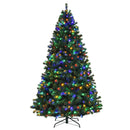 7.5 Feet Pre-Lit Artificial Spruce Christmas Tree with 550 Multicolor Lights for Festival by LJGDeals
