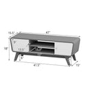 Sliding Door TV Stand with Adjustable Shelf for TVs up to 55 Inch by LJGDeals
