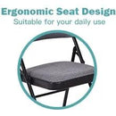4 Pieces Fabric Upholstered Padded Seat Folding Chairs Seet by LJGDeals
