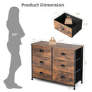 6 Fabric Drawers Storage Chest with Wooden Top by LJGDeals