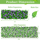 4 Pieces Expandable Faux Ivy Privacy Screen Fence Panel Pack with Flower by DirectDeals