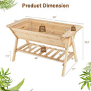 Raised Wood Garden Bed with Shelf and Liner by LJGDeals