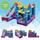 5-in-1 Inflatable Bounce House with 735W Blower and 50 Ocean Balls by LJGDeals