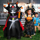 4.7 Feet Halloween Inflatable Vampire Cat with Red Cloak by LJGDeals