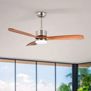 52 Inch Reversible Ceiling Fan with LED Light and Adjustable Temperature by LJGDeals