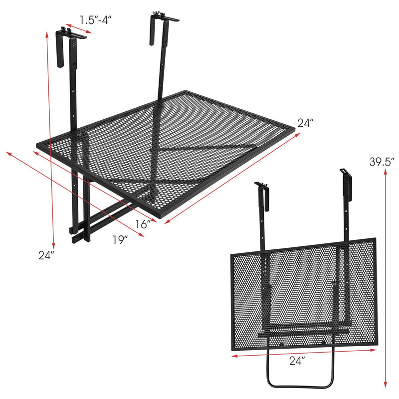 Railing Folding Table with 5-Level Adjustable Heights, photo 5 of 6