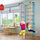 7 In 1 Kids Indoor Gym Playground Swedish Wall Ladder for Solid Wall-Yellow by LJGDeals