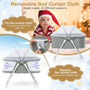 2-In-1 Baby Bassinet with Mattress and Net-Gray by LJGDeals