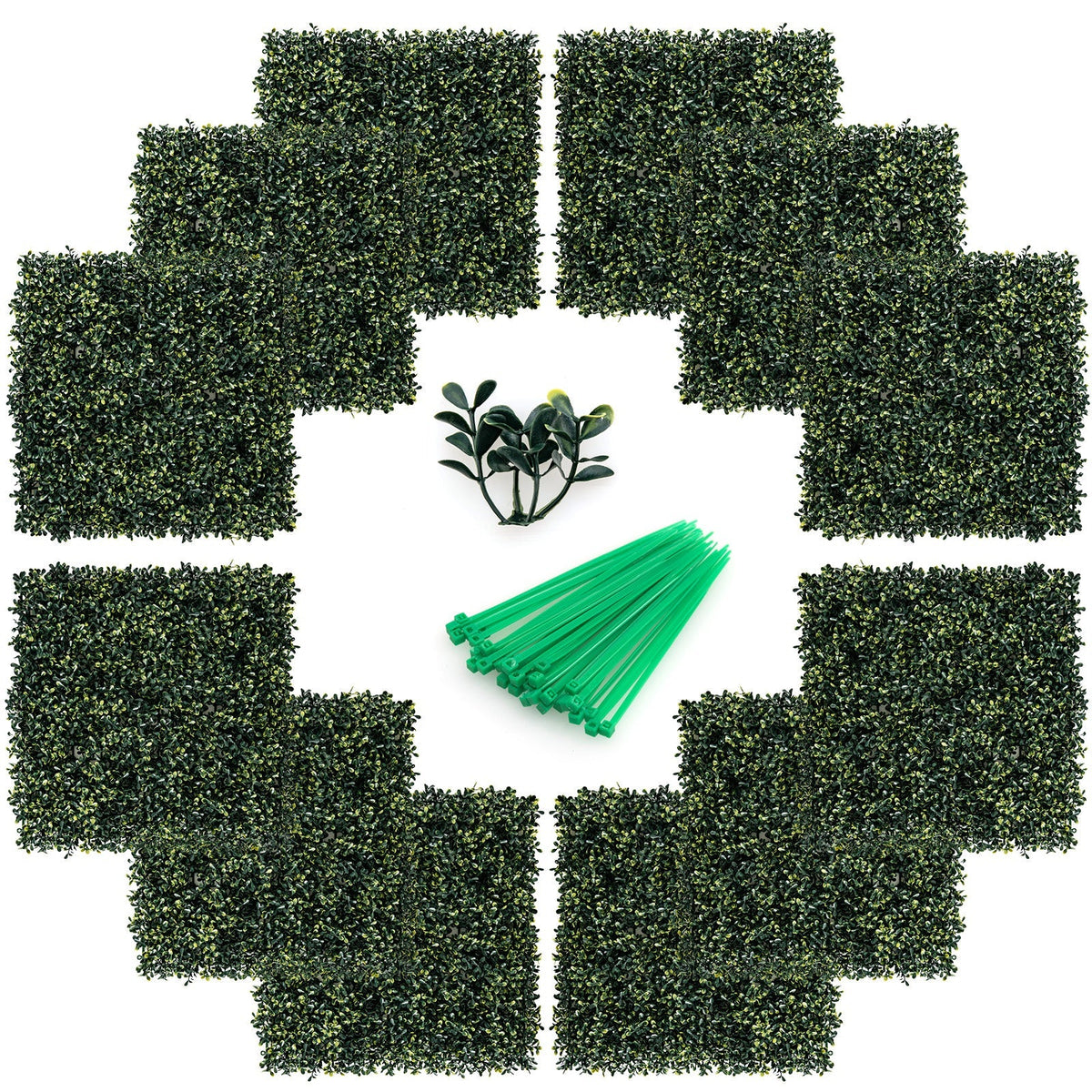 12 Pieces Artificial Peanut Leaf Hedges Panels, photo 7 of 8