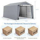 10 x 16/10 x 20 Feet Outdoor Heavy-Duty Carport with 2 Doors by LJGDeals
