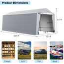 10 x 16/10 x 20 Feet Outdoor Heavy-Duty Carport with 2 Doors by LJGDeals