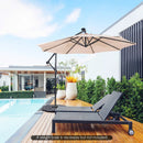 10 Feet Patio Solar Powered Cantilever Umbrella with Tilting System by LJGDeals