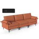 Large 3-Seat Sofa Sectional with Metal Legs and 2 USB Ports for 3-4 people by LJGDeals