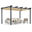 10 x 13 Feet Outdoor Aluminum Retractable Pergola Canopy Shelter by LJGDeals