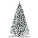 Pre-Lit Premium Snow Flocked Hinged Artificial Christmas Tree by LJGDeals