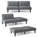 Convertible Folding Futon Sofa Bed with 6-Position Adjustable Backrest-Gray by LJGDeals