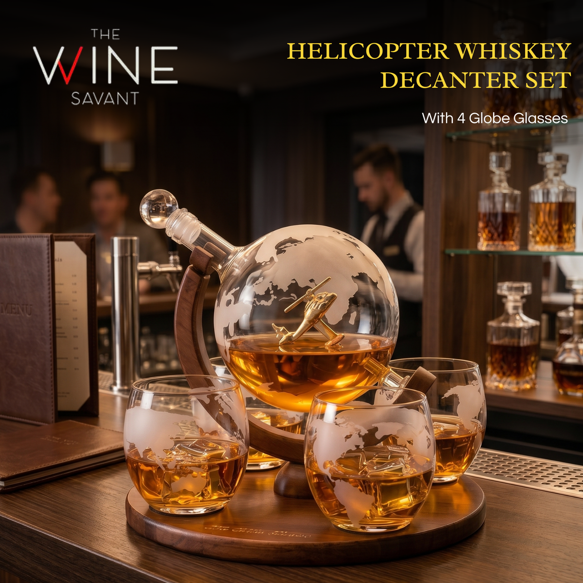 Helicopter Whiskey Decanter Gift Set, photo 2 of 8