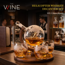 Helicopter Whiskey Decanter Gift Set
