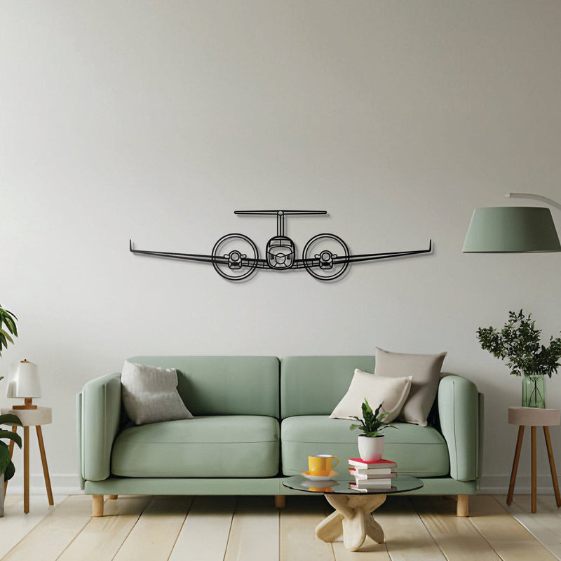 King Air 350 Front Metal Aircraft Wall Art - NCP0334