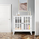 Glass Door Sideboard Console Storage Buffet Cabinet by LJGDeals