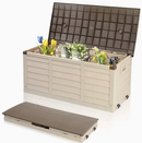 75 Gallon Heavy-Duty Outdoor Deck Box – Waterproof Patio Storage Box with Hinged Lid, Lockable & Easy Assembly by 2Dropme