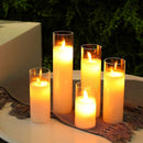 Set 4/5/6/7/8inch Flameless Candles (Set of 5) by JHY DESIGN