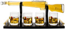 Shotgun Gun Large Whiskey & Wine Decanter Set Bullet Glasses
