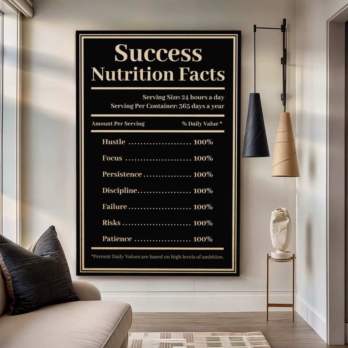 Ingredients For Success Motivational Wall Sign, photo 2 of 10