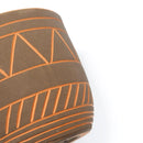 5.5 inch Black-Clay Color Geometric Pattern Pot