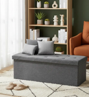 30/43" Folding Storage Ottoman Bench Heavy Duty Padded Seat Multi Size - Color by 2Dropme