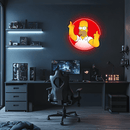 Homer Simpson Neon Sign, Simpson Neon Decor, Uv Print Neon Sign, Home Decor