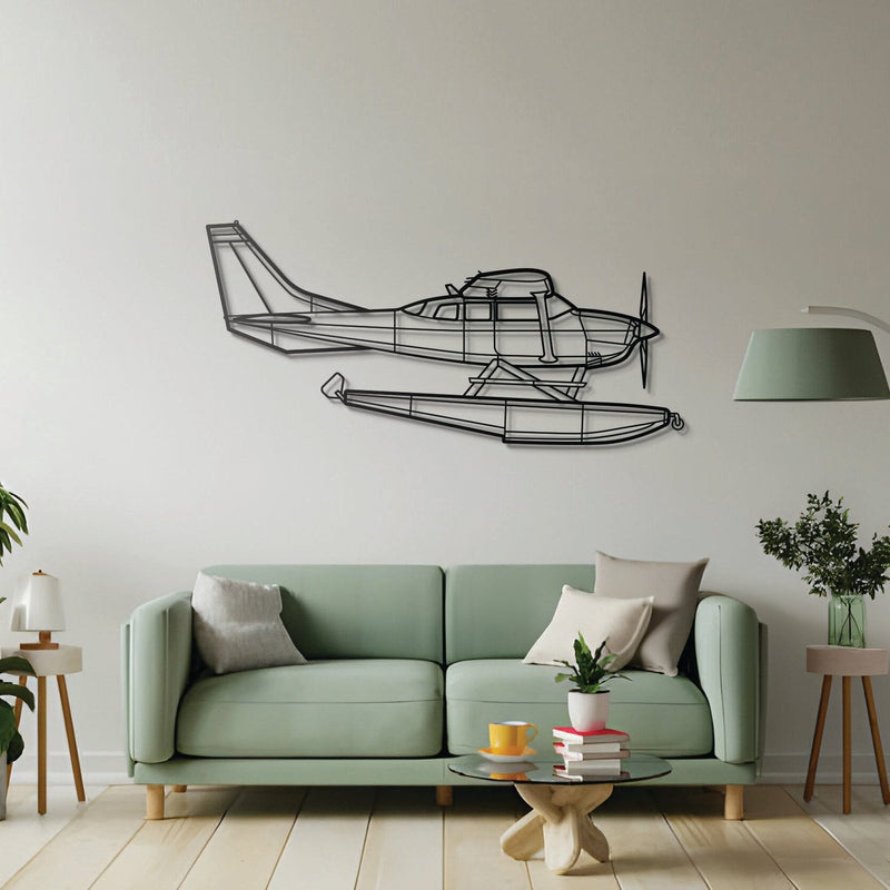 206 Turbo Stationair Metal Aircraft Wall Art - NCP0206