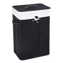 19 Gal Rectangle Laundry Basket Bamboo Clothes Hamper with Handles and Lid by LJGDeals