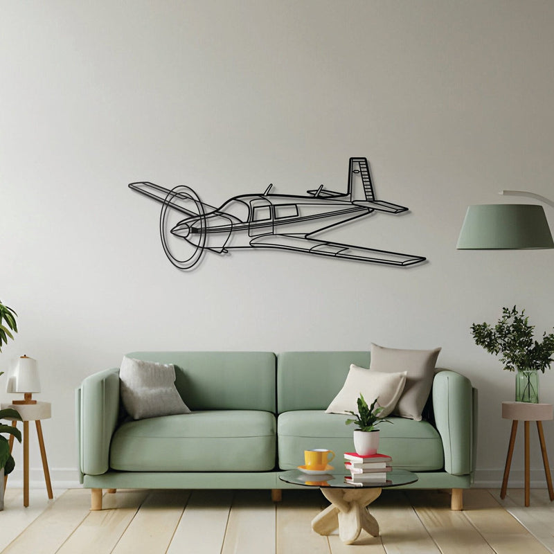 M20J Angle Metal Aircraft Wall Art - NCP0390