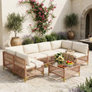 Axis 70.2" Boho Outdoor Sectional Set, 7-Piece