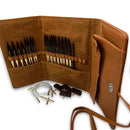 Premium 3.5 Inch Rosewood Interchangeable Circular Knitting Needle Set with Carrying Case (29 Piece Set) by Revolution Fibers