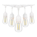 SL101 3000K Warm White LED Low Voltage Bistro String Lights 48 FT Outdoor Weatherproof 12V Edison Bulbs by Kings Outdoor Lighting
